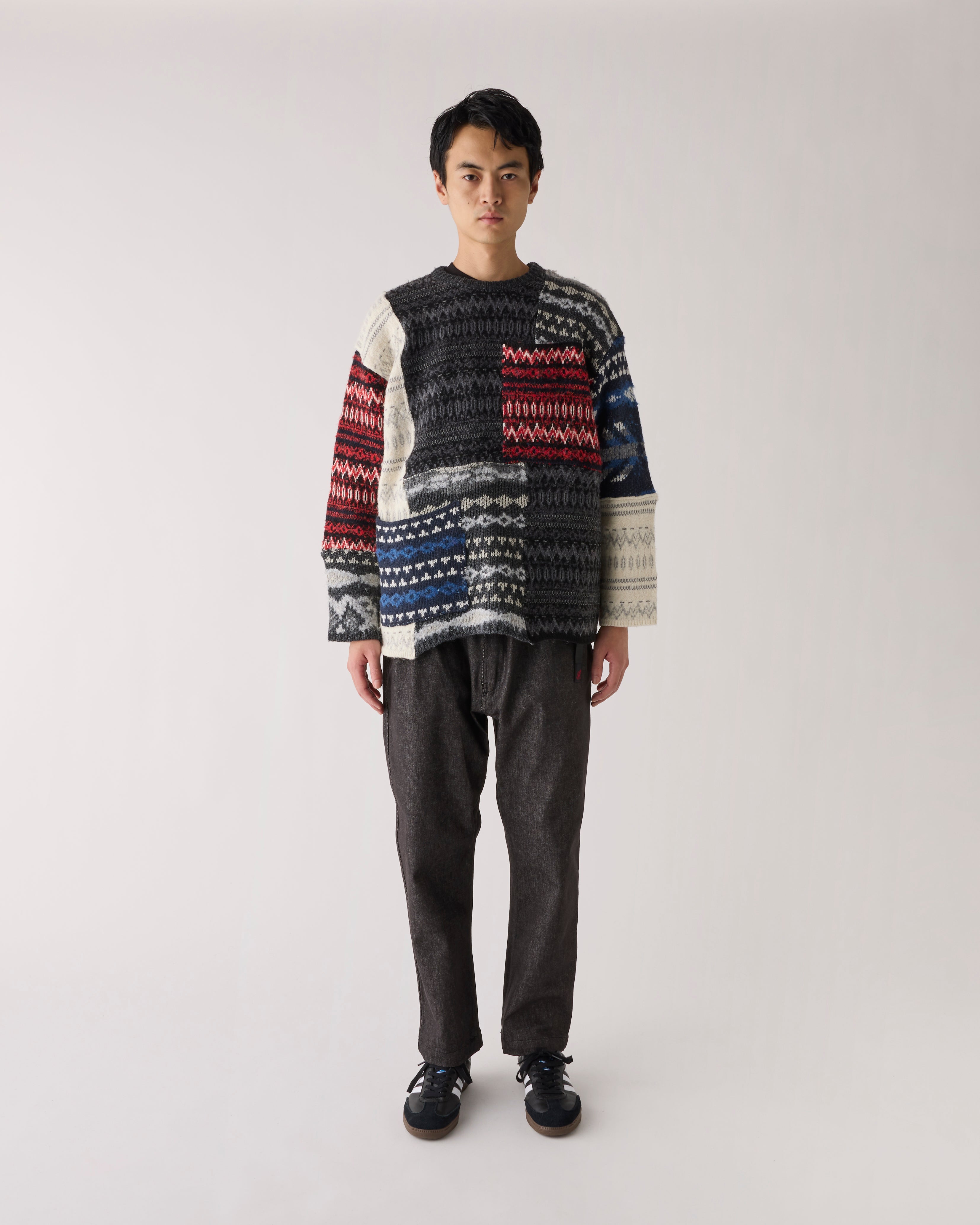 ホワイトマウンテニアリング】PATCHWORK PULLOVER KNIT – GQ SHOP