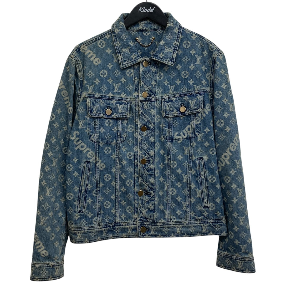 LOUIS VUITTON×Supreme 17AW デニムジャケット HDA91WALL インディゴ