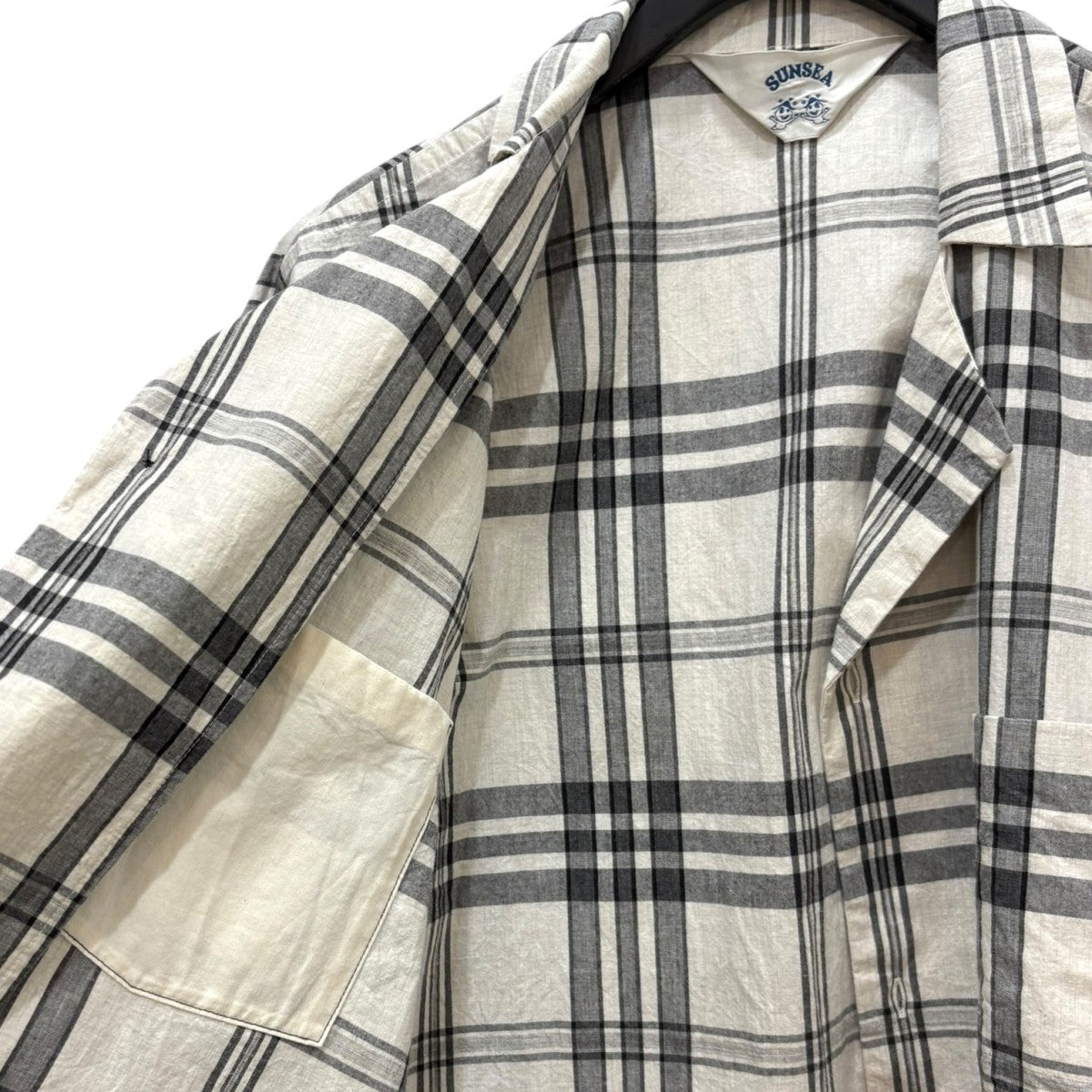 SUNSEA(サンシー) Check Fried Shrimp Shirt オープンカラーチェック