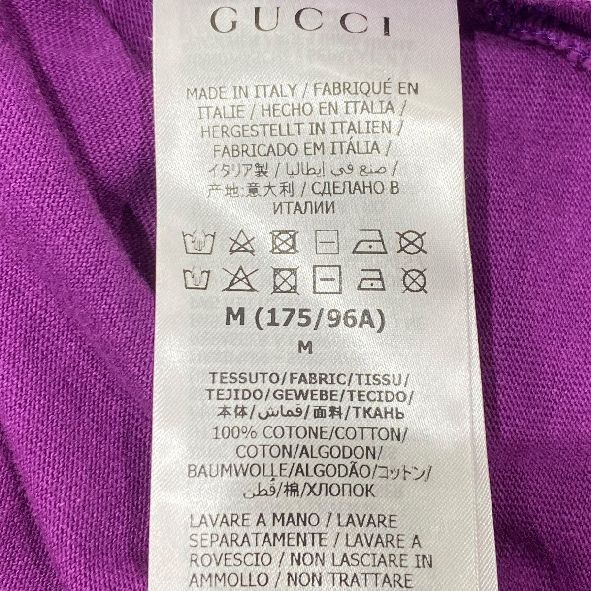 GUCCI×THE NORTH FACE 671439ロゴプリント長袖カットソー パープル