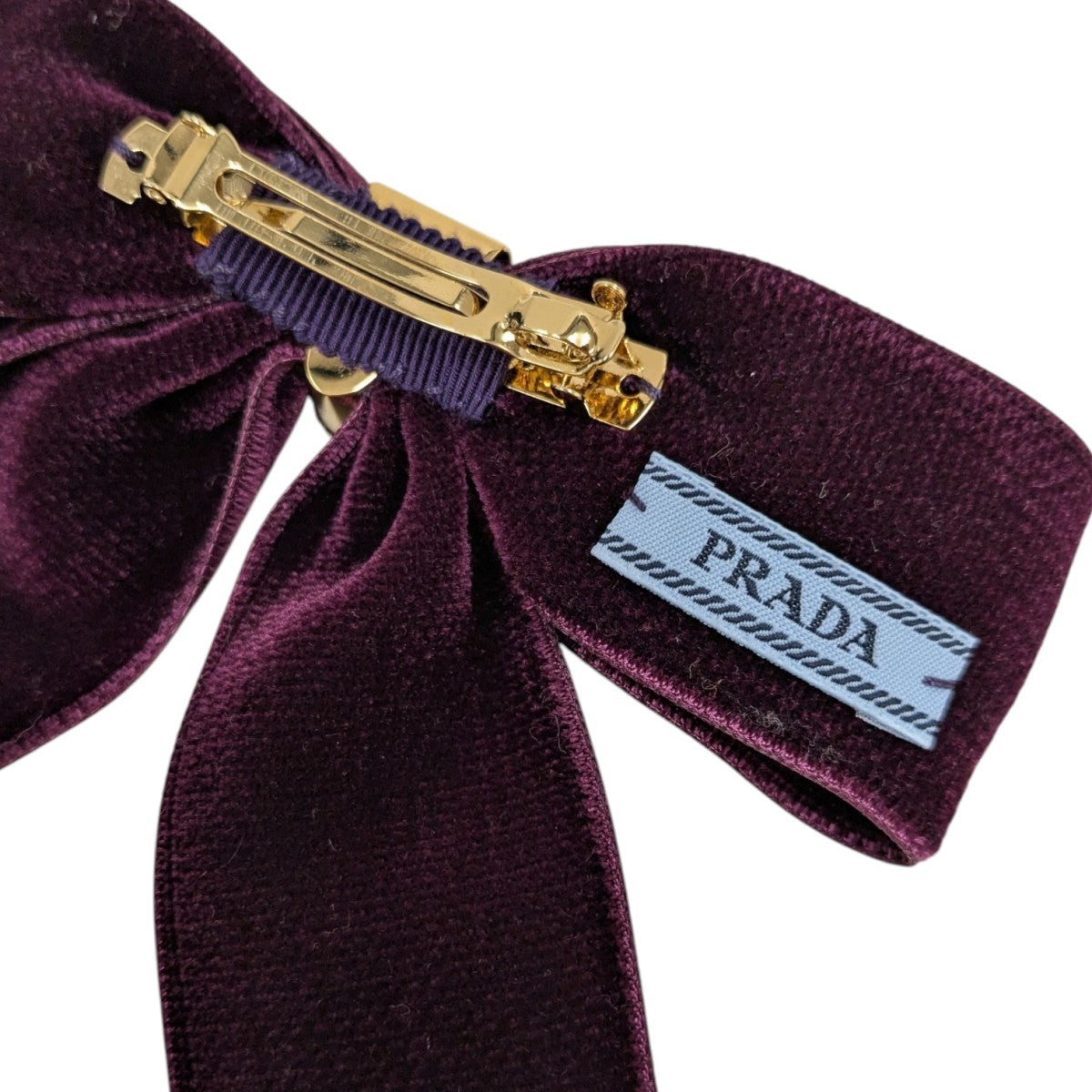 PRADA ベルベットシュシュ パープル 美品】プラダ ベルベット パープル