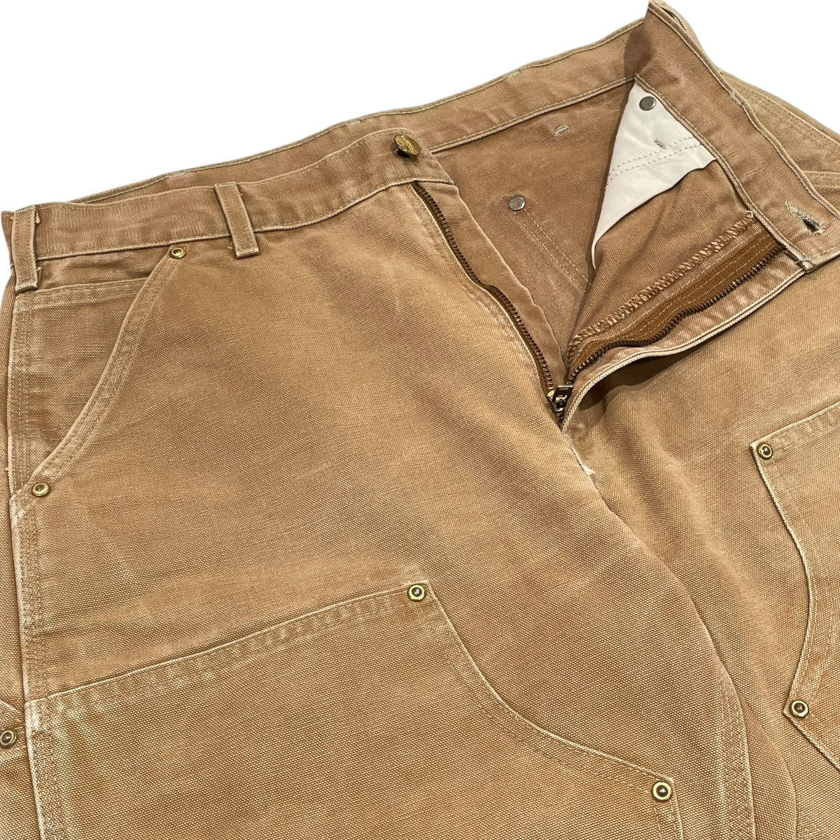 CarHartt(カーハート) USA製 ダブルニーワークパンツ ブラウン サイズ