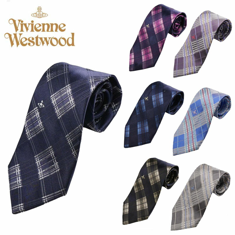 楽天市場】ヴィヴィアンウェストウッド ネクタイ チェック系 フクシア