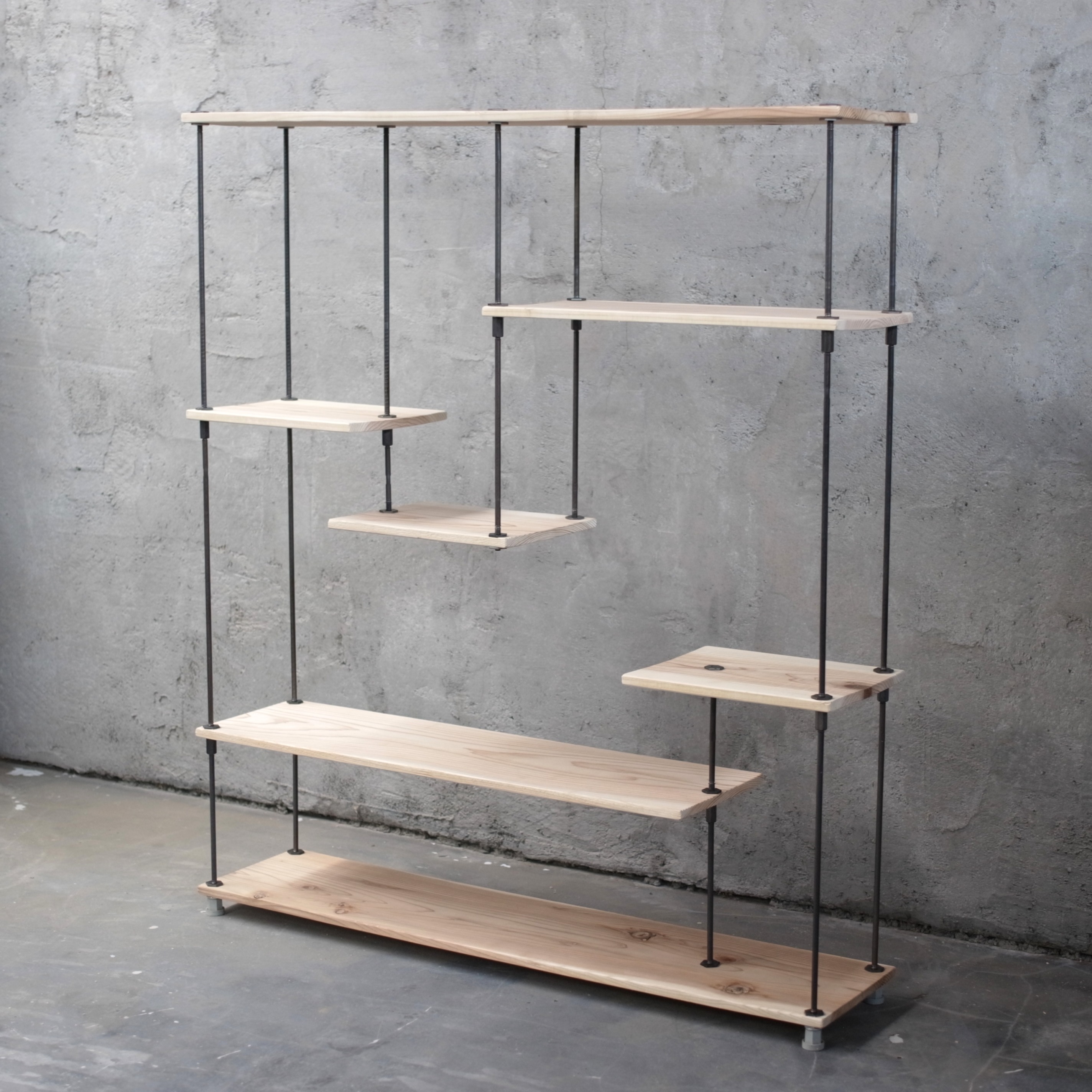 楽天市場】wood iron shelf 730*600*180〈サンドカラー〉 アイアン 棚