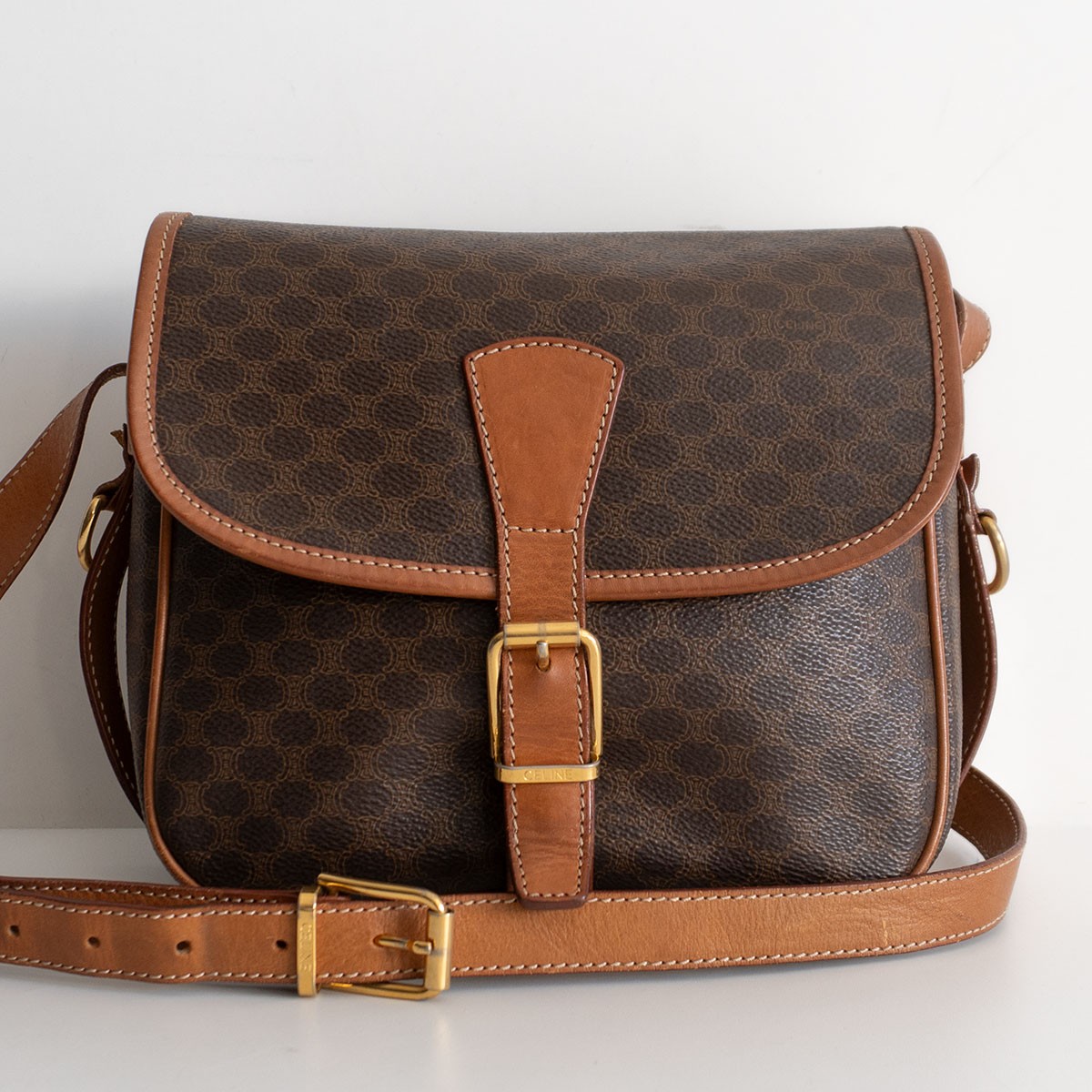 楽天市場】【中古】【バッグ】CELINE セリーヌ マカダム柄 ショルダー