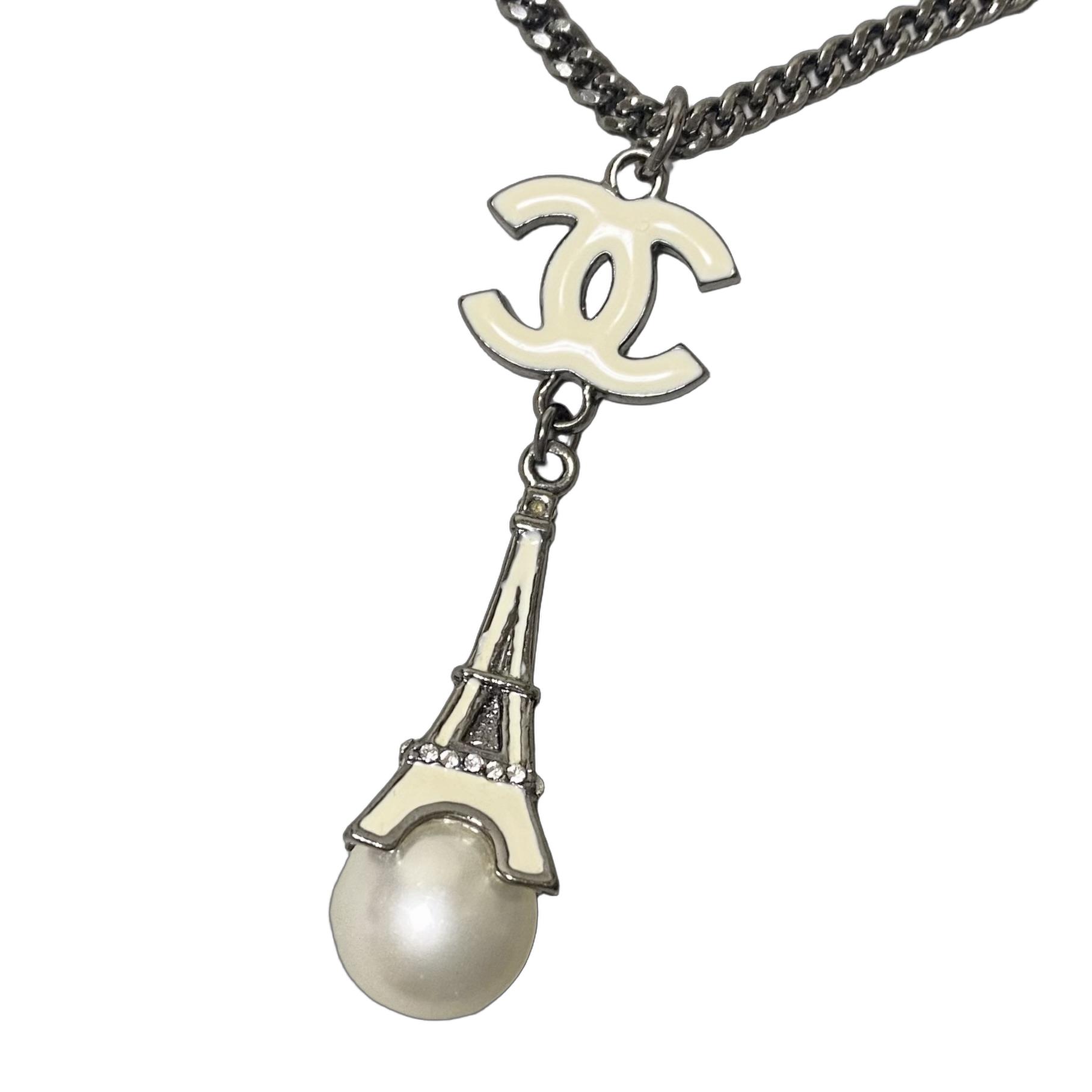 楽天市場】シャネル ネックレス エッフェル塔 ココマーク ゴールド 黒