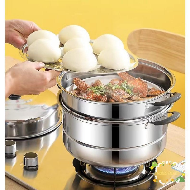 楽天市場】蒸し器 二段三段 26/28/30cm 大容量 ステンレス せいろ ガス