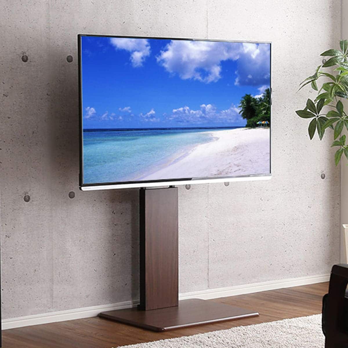 楽天市場】お部屋広々 壁寄せテレビスタンドWAT （ロータイプ WH