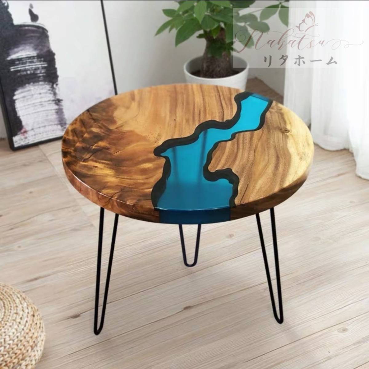 楽天市場】A000376レジンテーブル 机 リバーテーブル 川の流れ ウッド