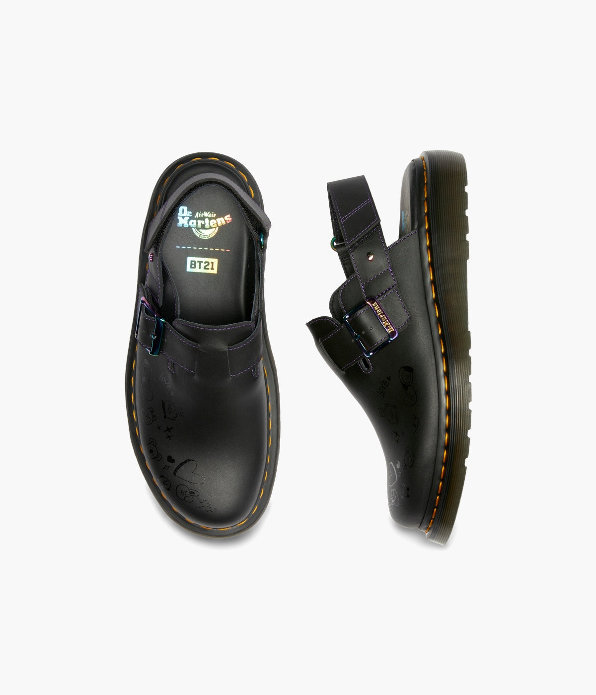 Dr. Martens Jorge II BT21 Mules | Playful Leather Slingbacks