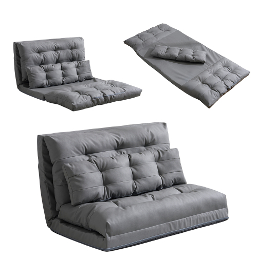 BTM 新発売！ソファベッド 二人掛け PUレザー 座椅子 折り畳み 2WAY 6