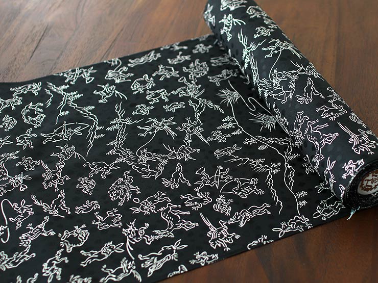 シルック 長襦袢 洗える 反物 フルオーダー 人気柄再入荷 東レ 鳥獣