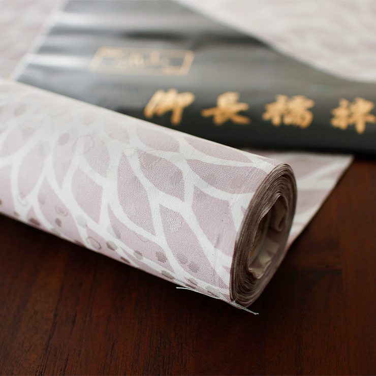 東レ シルック ] 洗える 長襦袢 むじな菊 (薄紫) 反物 日本製 パープル