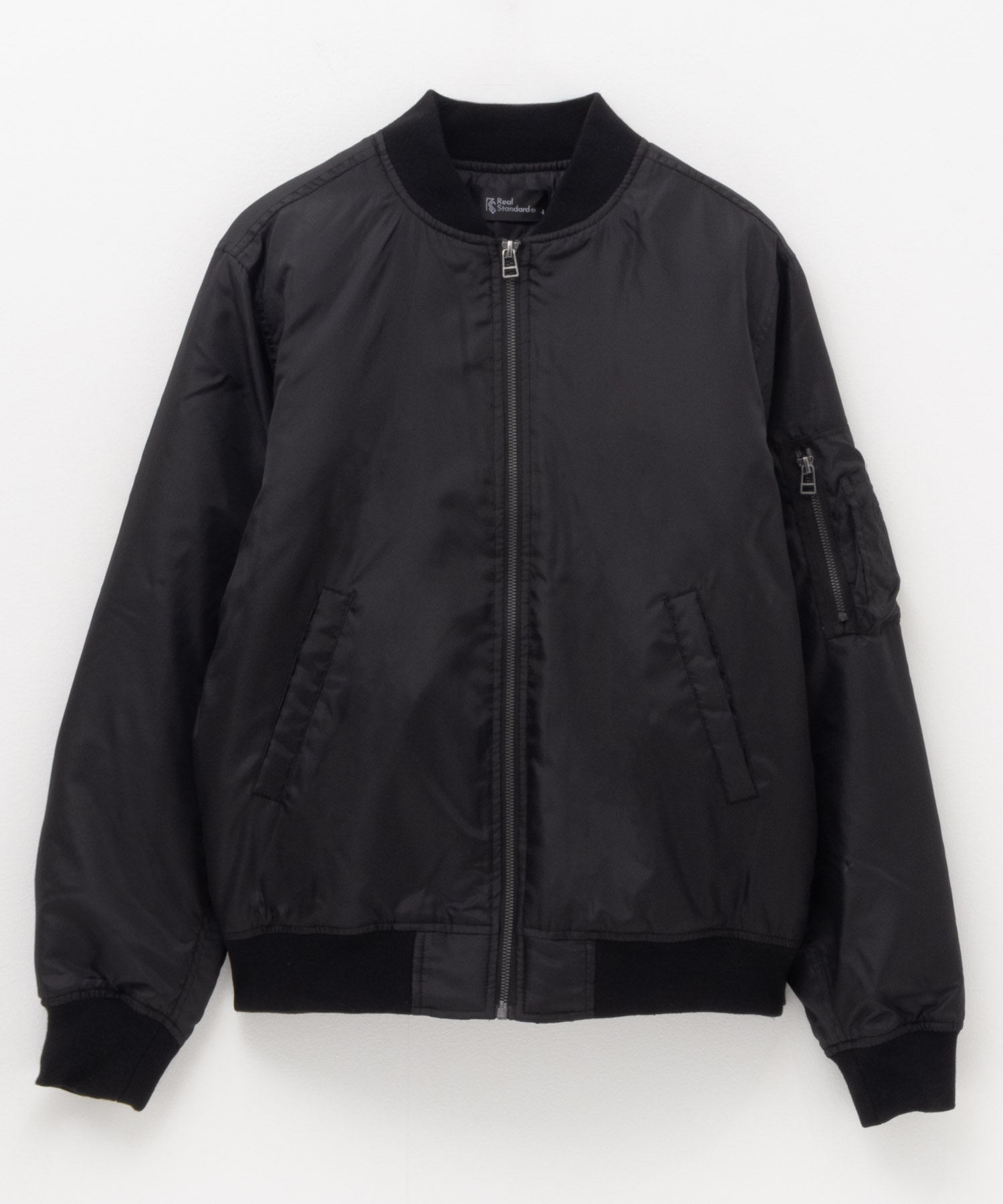 MA-1 フライトジャケット メンズ はっ水 袖リブ ポケット ブルゾン