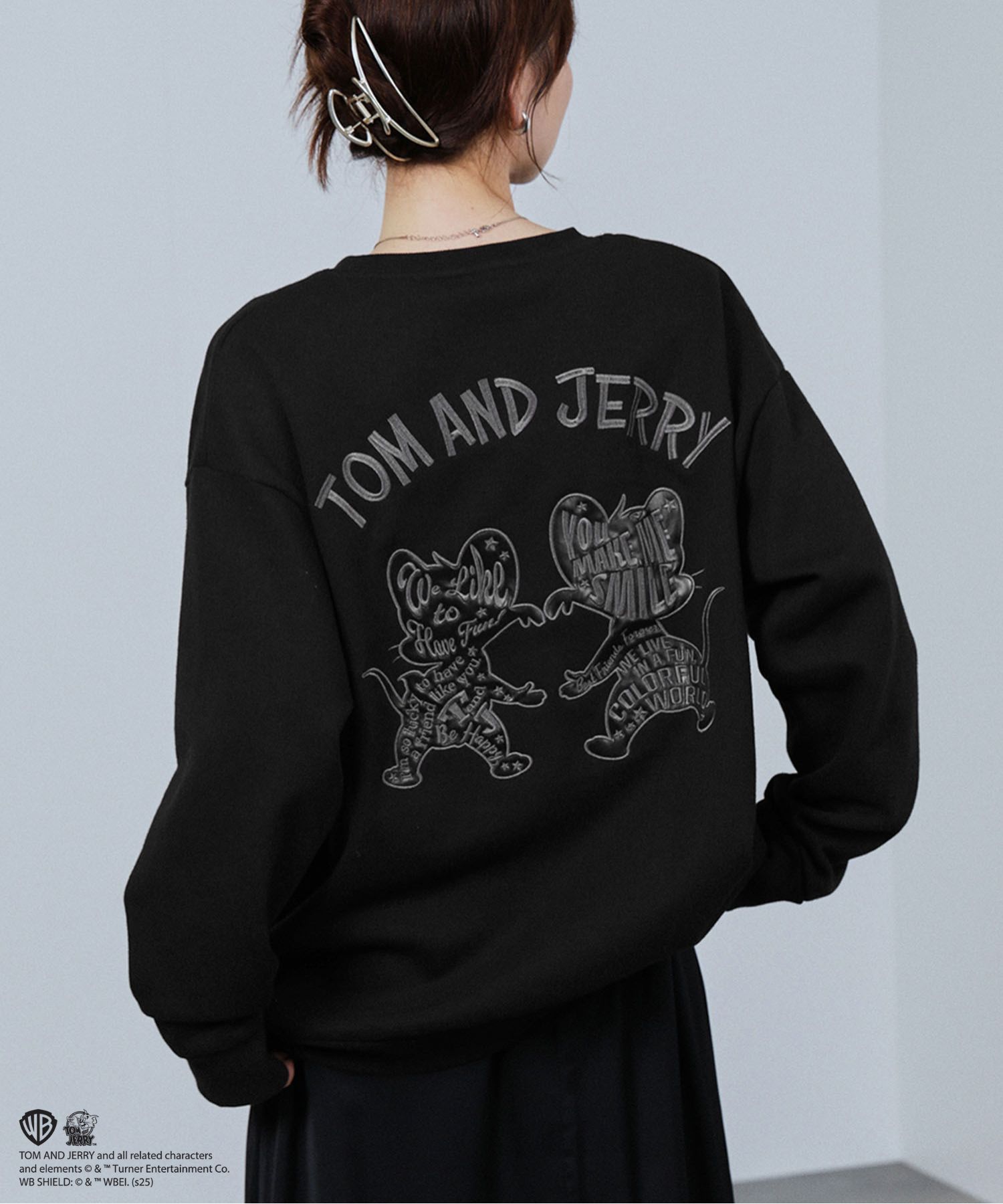 Tom and Jerry トムとジェリー 裏起毛 トレーナー メンズ 綿混 暖かい