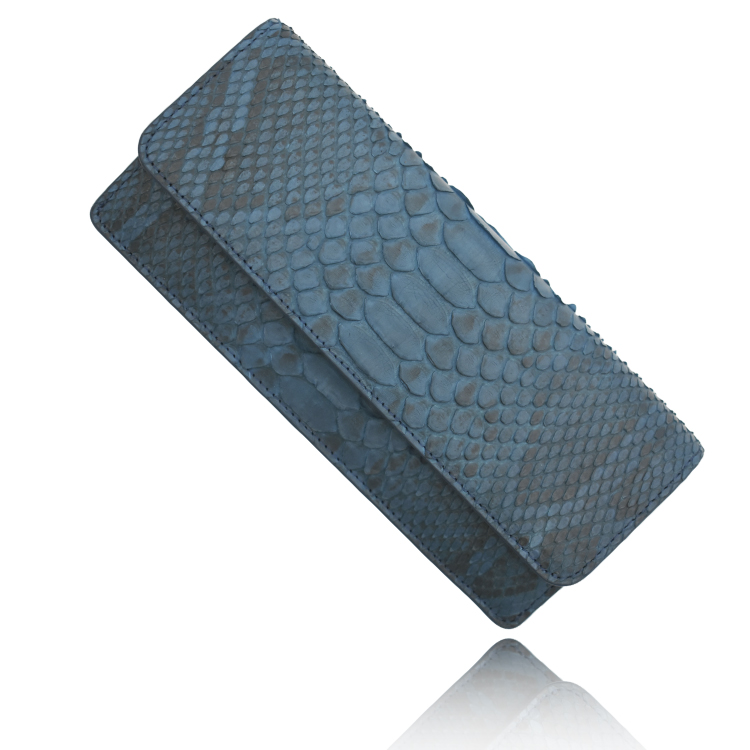 パイソン 長財布 レディース メンズ かぶせ 蛇革 薄い 財布 スリム