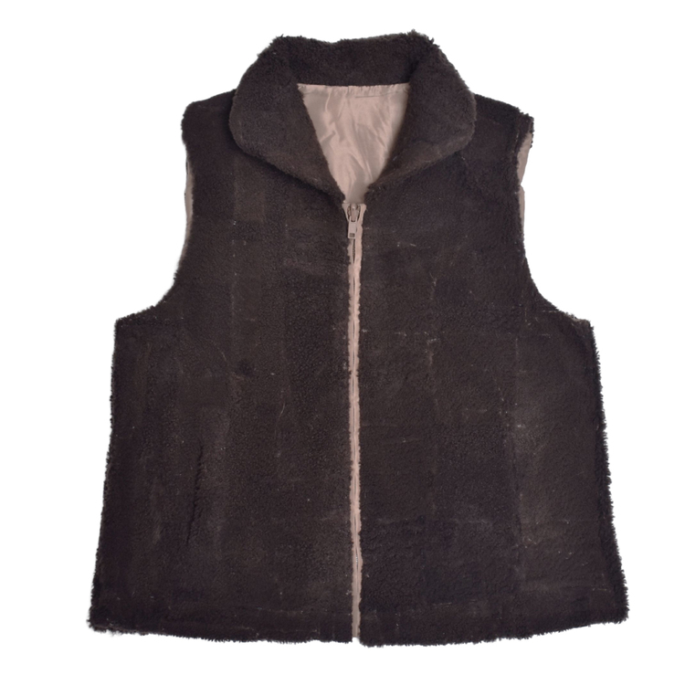 60's カラクール 毛皮 リアルファー ベスト ビンテージ ブラック 50's