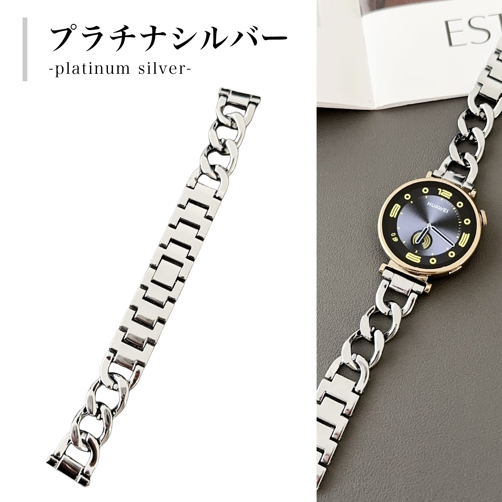 GARMIN（ガーミン） スマートウォッチ バンド メタル ベルト 22mm 20mm