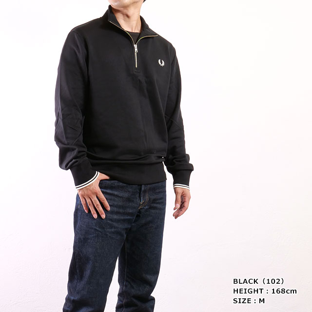 FRED PERRY（フレッドペリー） ハーフジップ スウェットシャツ M3574