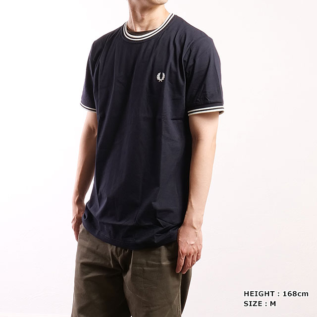 FRED PERRY（フレッドペリー） メンズ ツイン ティップド Tシャツ