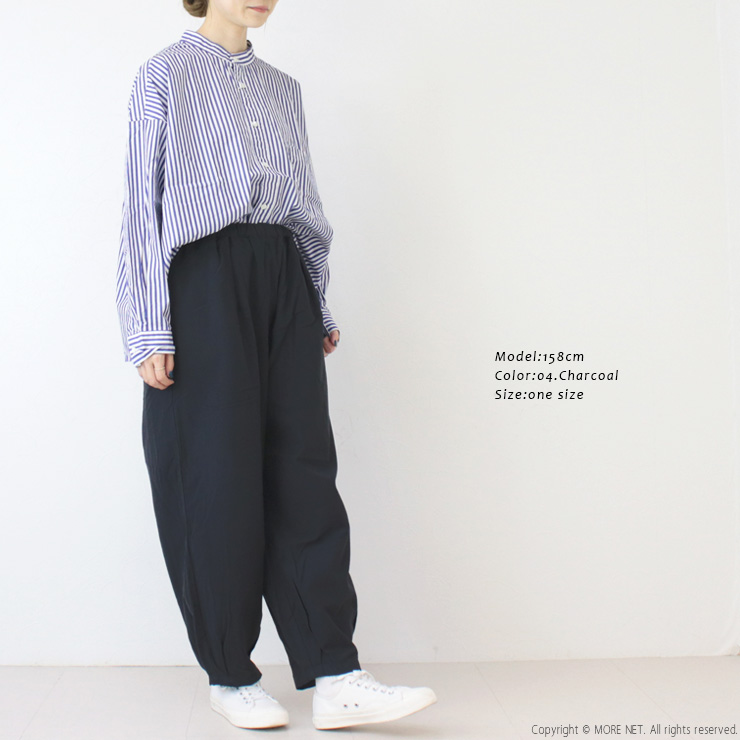 prit（プリット） prit 40/1ネルモールスキン裾タックバギーパンツ