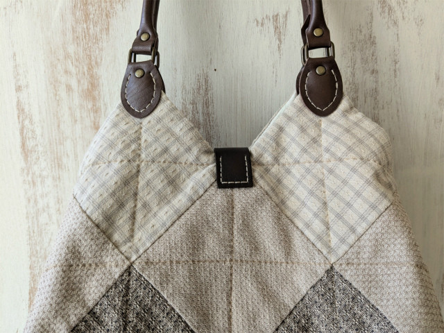 パッチワークキット 簡単！四角つなぎのショルダー 黒 メール便対応