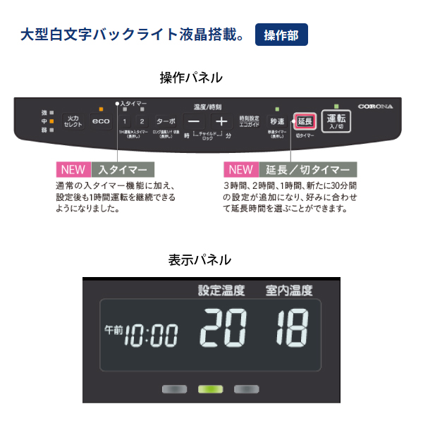 CORONA（コロナ） 石油ファンヒーター 10畳用 VXシリーズ FH-VX3624BY