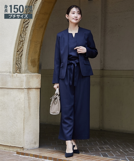 25年製未使用級 indivi パンツスーツ セットアップ ウォッシャブル