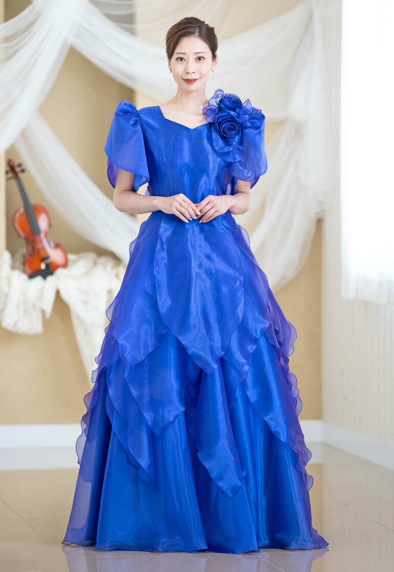 ロングドレス 演奏会用ロングドレス 赤 緑 桃 紫 カラオケ 衣装