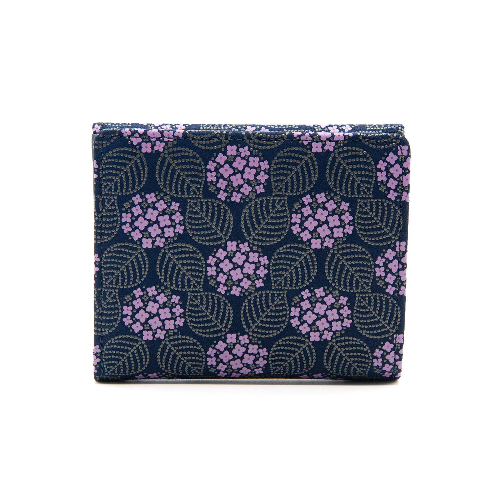 印傳屋（INDEN-YA） 印伝 財布 2つ折り財布 みその あじさい 紫陽花