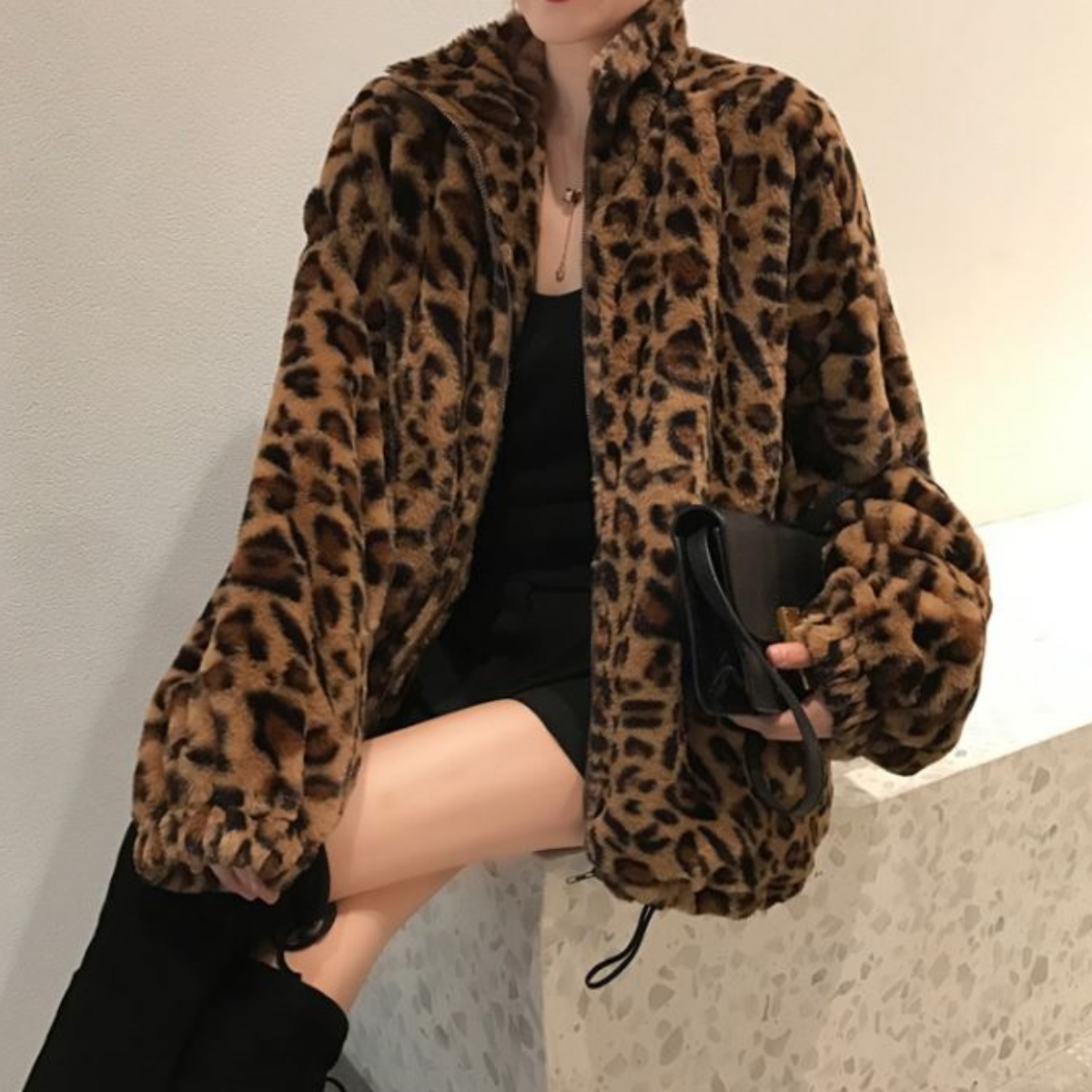 Belle Cie（ベルシー） レオパードファーブルゾン レディース アウター