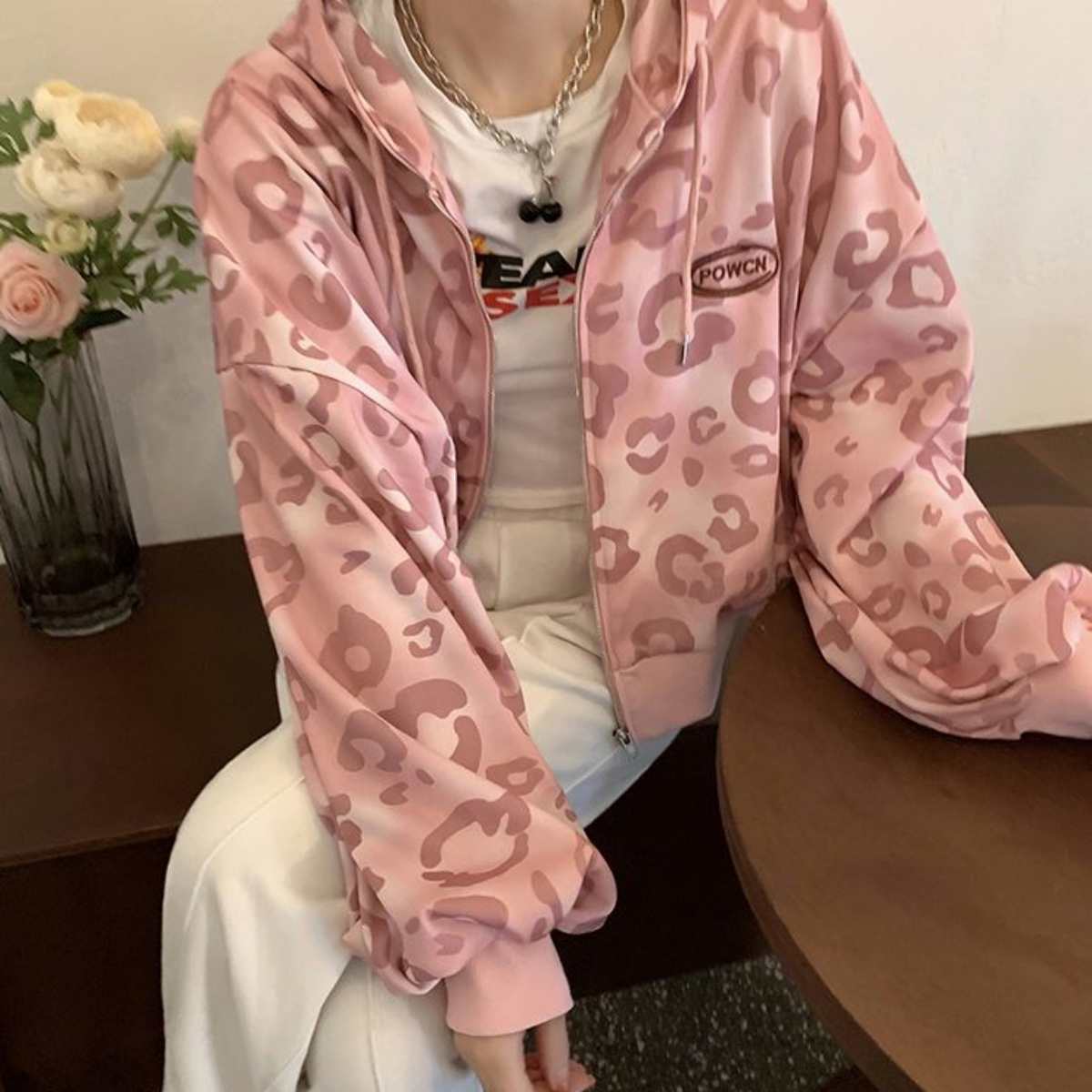 Belle Cie（ベルシー） グラデーション レオパード ショート丈