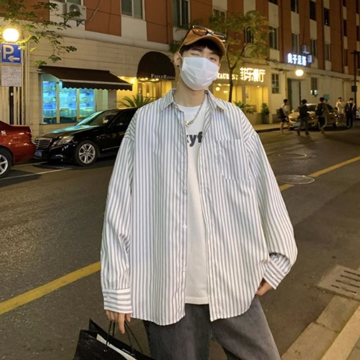 Eskandar エスカンダー ニーマンマーカス ストライプシャツ 長袖 90s