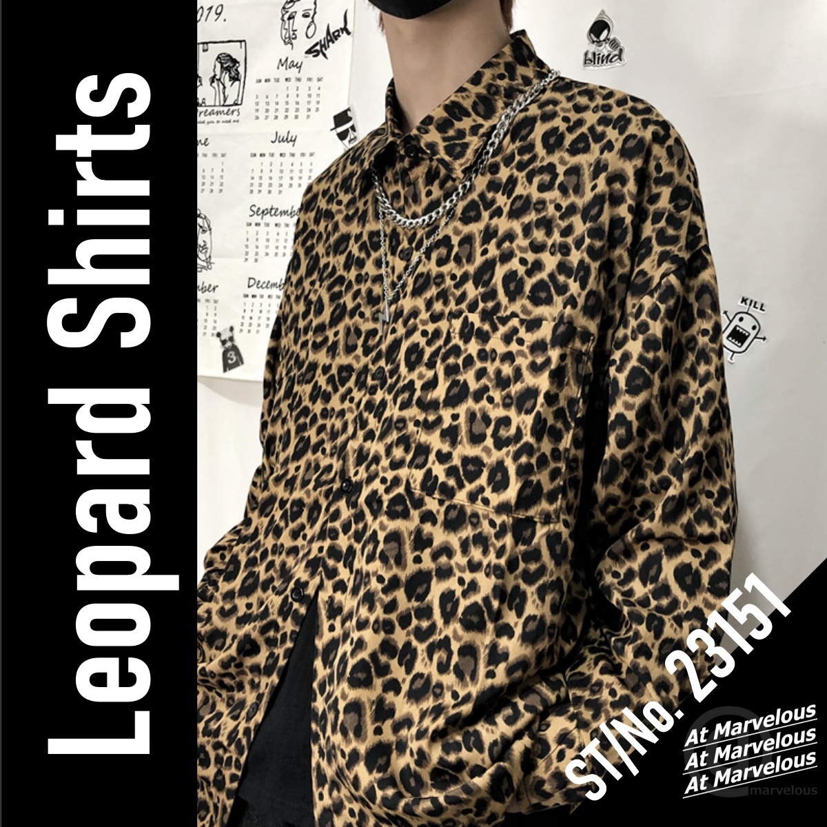 At Marvelous（アットマーベラス） ヒョウ柄 シャツ メンズ ストリート