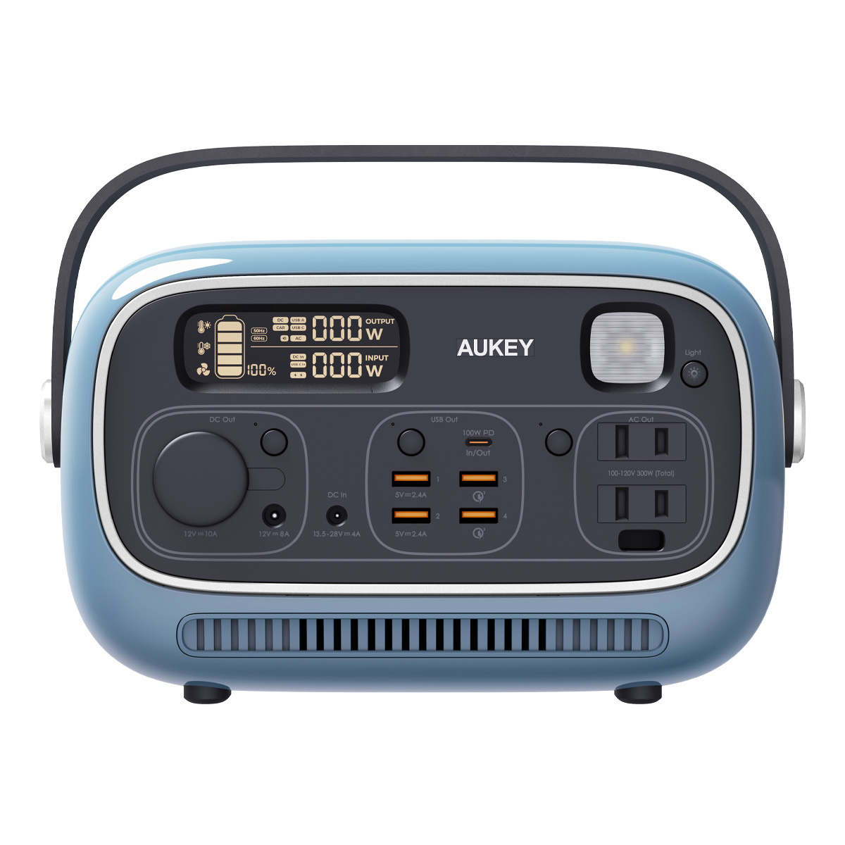 AUKEY ポータブル電源 定格300W 82500mAh DC AC USB typeC typeA