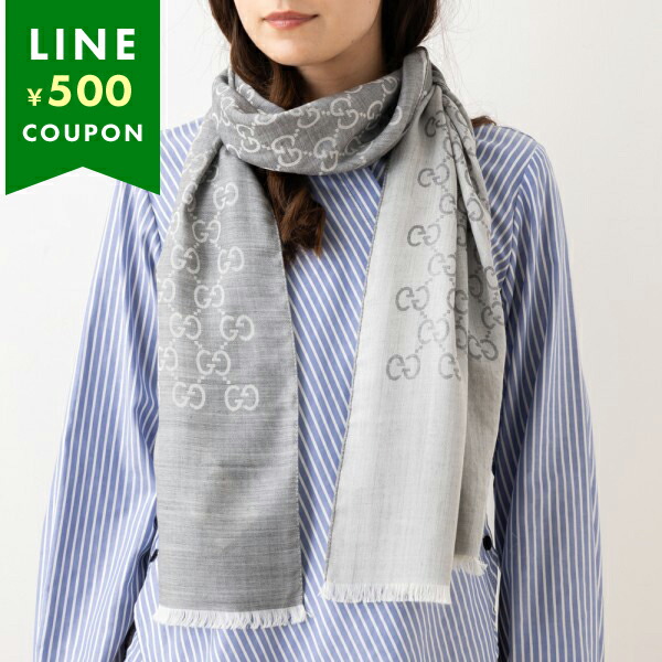 GUCCI（グッチ） スカーフ バンダナ ストール グレー レディース GUCCI