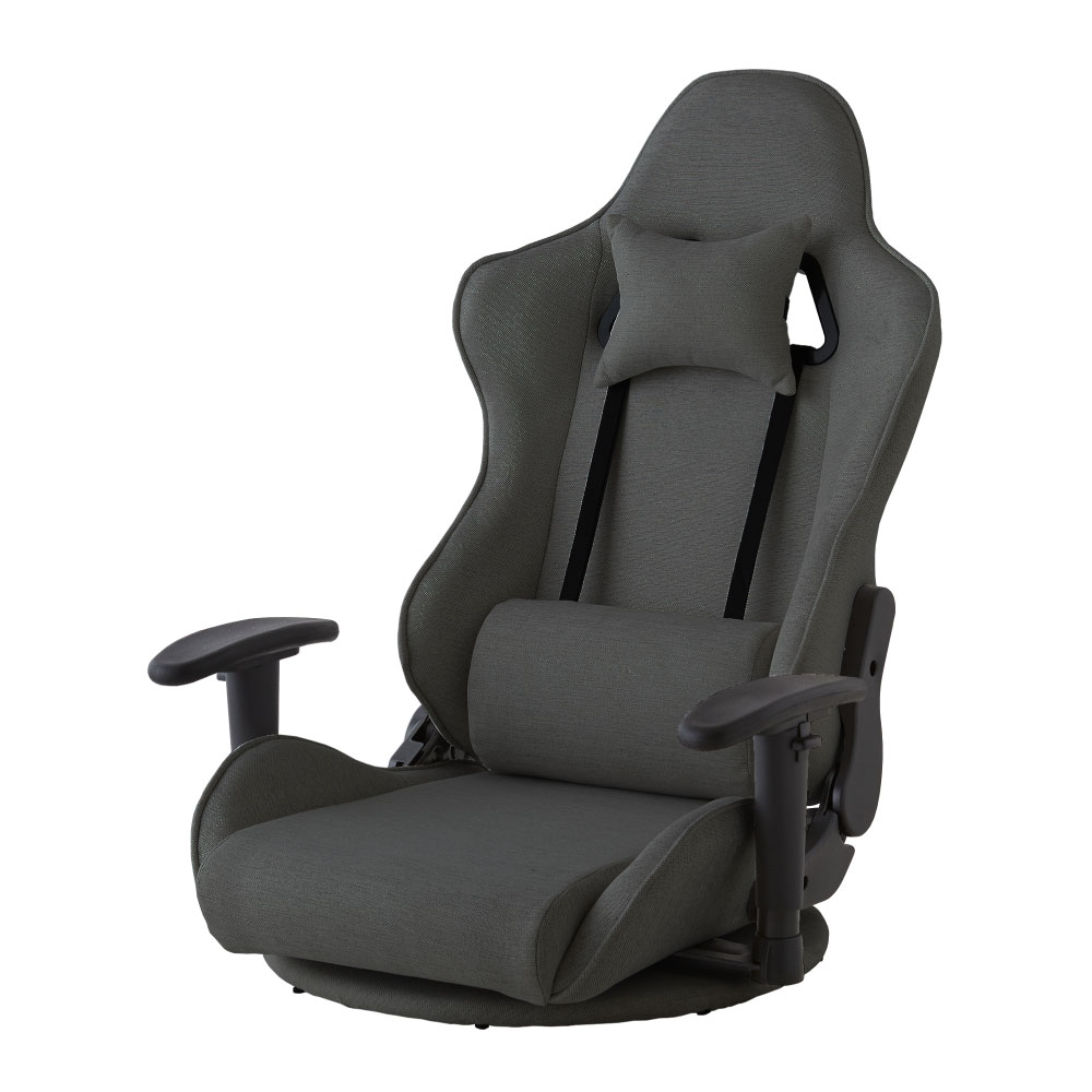 calmzen ゲーミングチェア 座椅子 ハイバック ファブリック 回転 腰痛