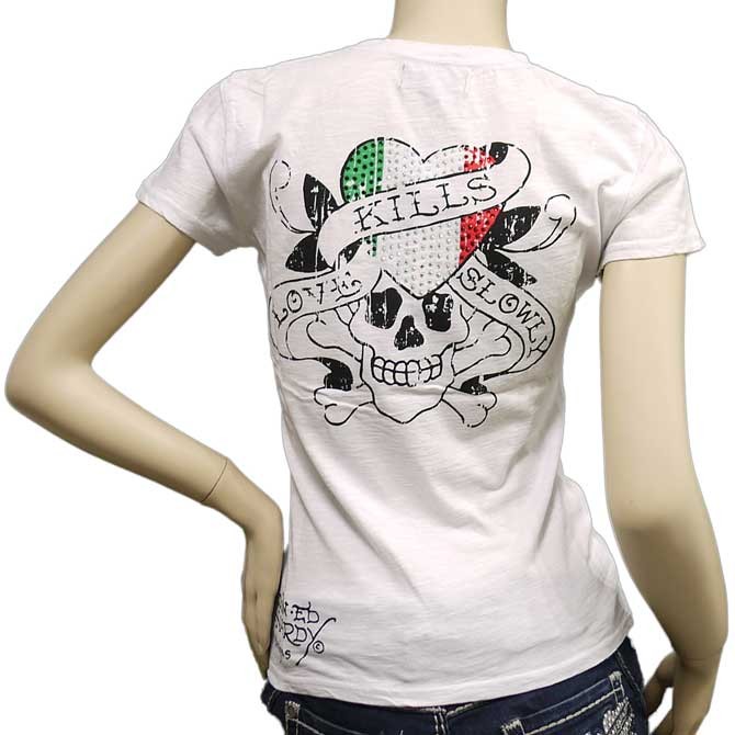 Ed Hardy（エド・ハーディー） Tシャツ レディース 半袖 ライン
