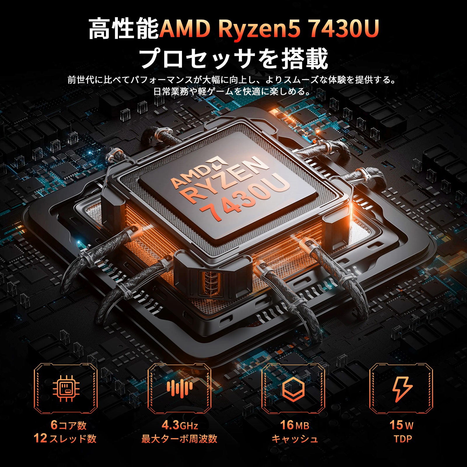 OEM Key ミニpc AMD R5 7430U【32GB DDR4 512SSD M.2 SSD