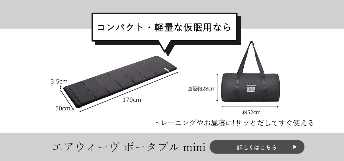 エアウィーヴ（airweave） ポータブル mini ごろ寝マット 昼寝 仮眠