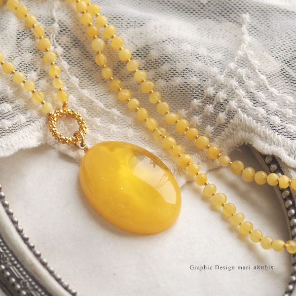 ネックレス 琥珀 送料無料 天然石 4ツ星ランク qe1319 ロイヤル