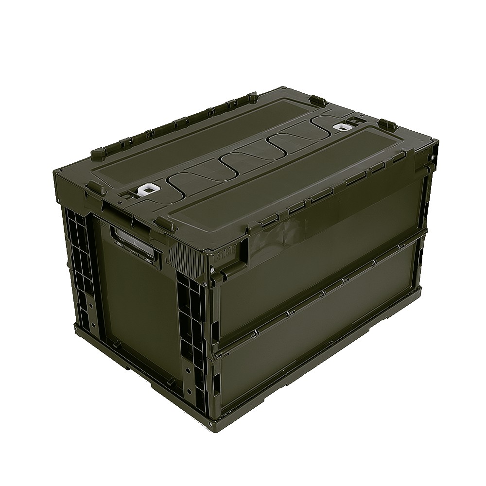 即納 3個セット 日本製 コンテナボックス 折りたたみ 大型 蓋付き 50L