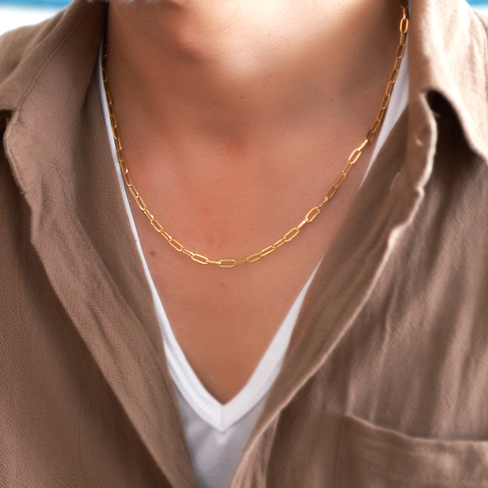 ALOHA MANA（アロハマナ） ネックレス k18 ゴールド ペーパークリップ