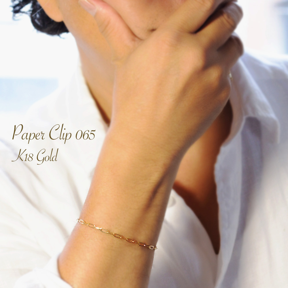 ALOHA MANA（アロハマナ） ブレスレット k18 ペーパークリップチェーン