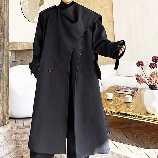 ドレープコート メンズ モード系 ロングコート V系 コート レディース