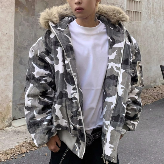 オラオラ系 ブルゾン メンズ V系 アウター n-2b n2b 迷彩 カモフラ柄