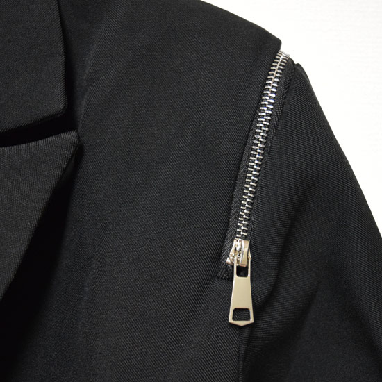 テーラードジャケット メンズ モード系 ジッパー セットアップ スーツ