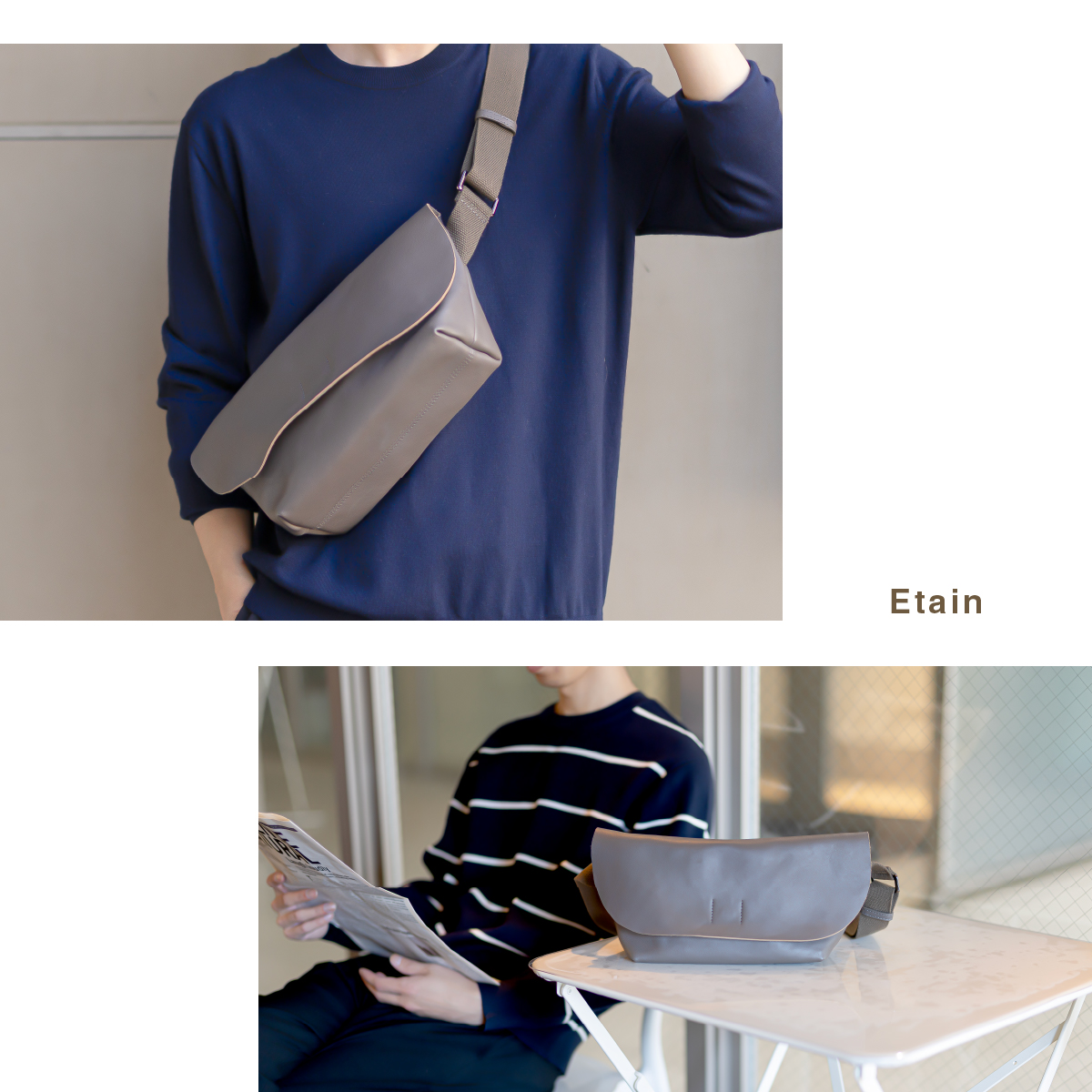 DomTeporna Italy メッセンジャーバッグ メンズ 革 ブランド