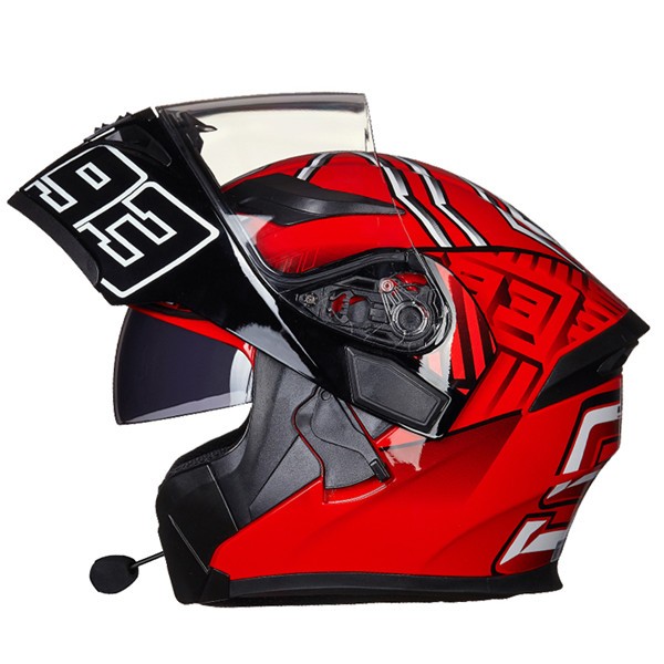 バイクヘルメット ブルートゥース付き フリップアップ システム
