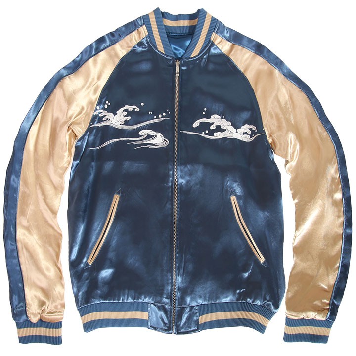 72h限定P最大19倍!3/1pm23:59迄 ジャパネスク 波に鯨 和柄 刺繍